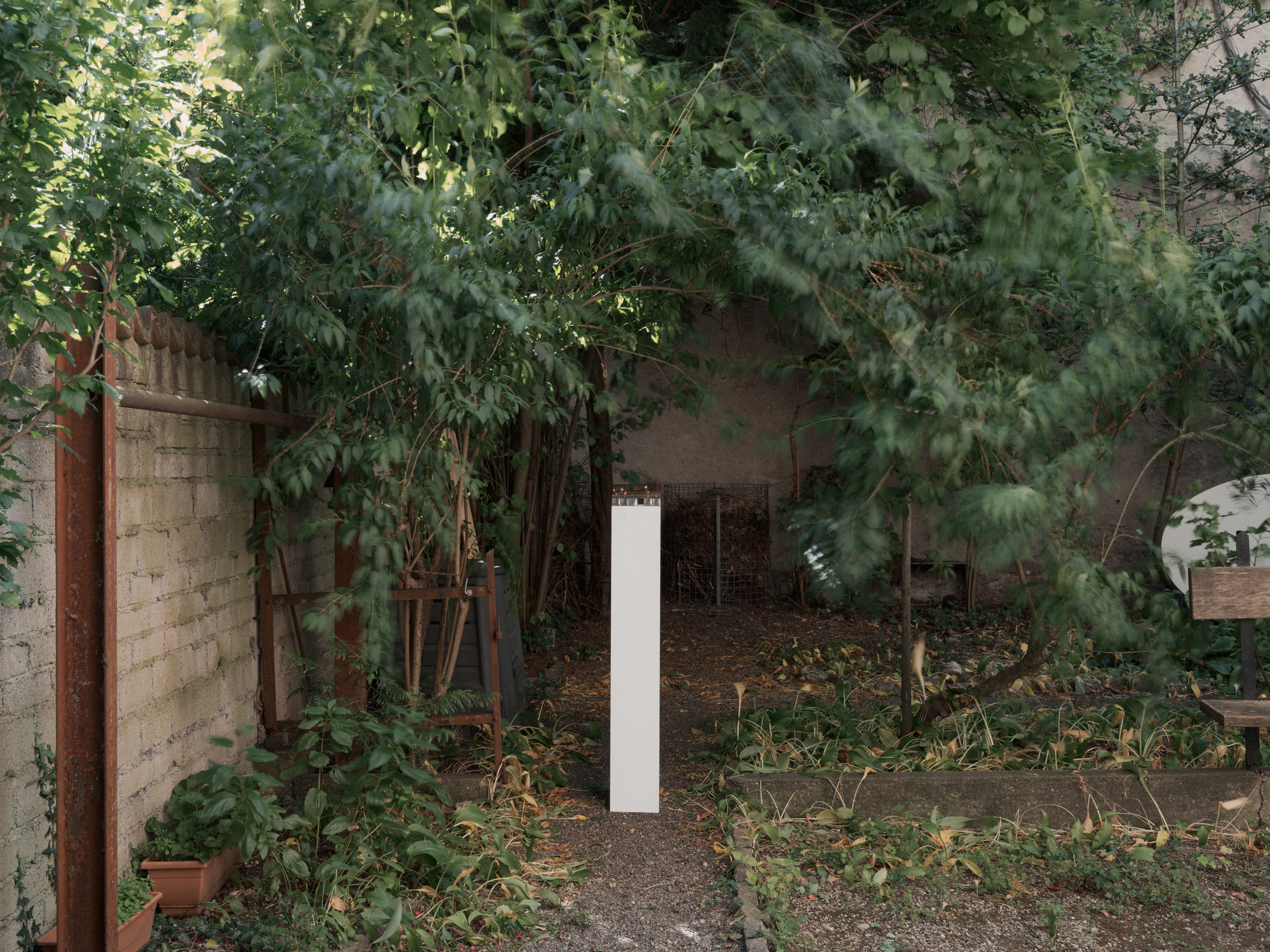Installation view, garden